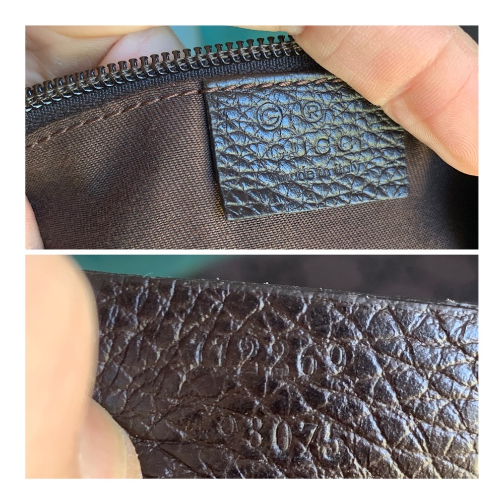 Gucci Dark Brown Shoulder Bag with Monogram - Picture 10 of 12